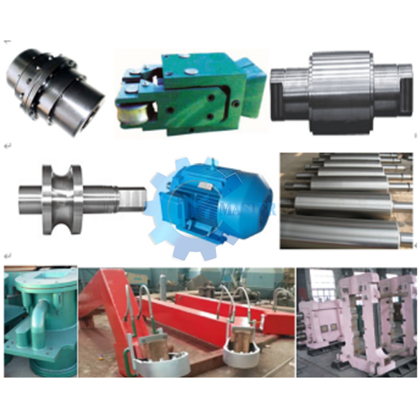 Mill rolls, E-motors, Gearbox, Crankshaft